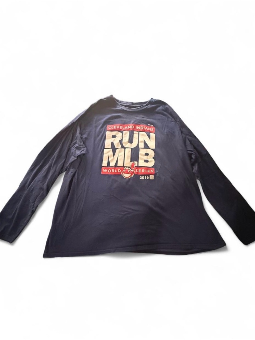 Fanatics MLB Cleveland Indians 2016 World Series Long Sleeve Tee Sz 3XL
